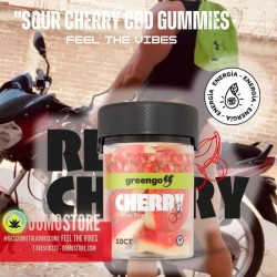 Frasco de Gomitas Cereza Delta8+CBD Sativa 10CT de Greengo en Gomitas | Uomo Store