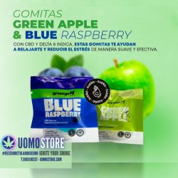Gomita Manzana Verde Delta8+CBD Indica 40mg de Greengo en Gomitas | Uomo Store