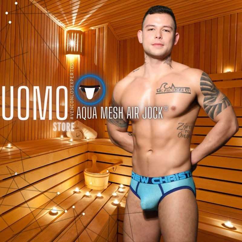 DOORBUSTER! Aqua Mesh AIR JOCK® w/ ALMOST NAKED® de Andrew Christian en Suspensorios | Uomo Store