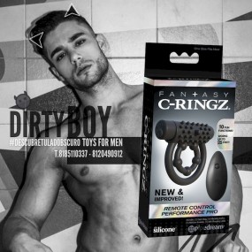 Fantasy C-Ringz Remote Control Performance Pro - Black de Pipedream en Anillos | Uomo Store