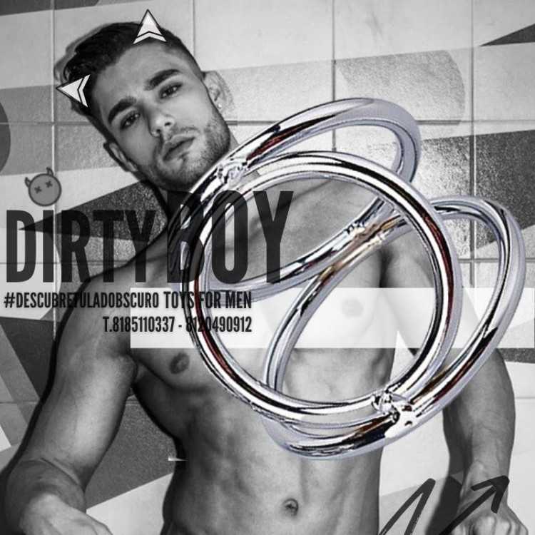 Cock Ring Steel Triple de EDistribuidores en Anillos | Uomo Store