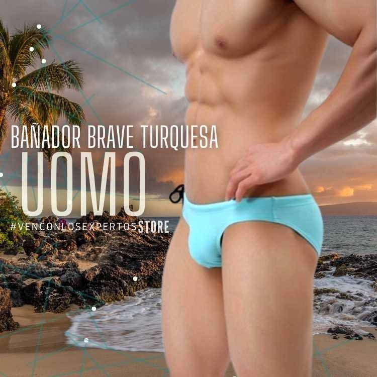 Bañador Brave Celeste de Brave Person en Bikini-Trusa | Uomo Store Bañador Brave Celeste de Brave Person en Bikini-Trusa | Uomo Store