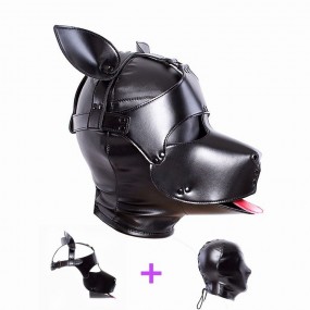 Mascara Dog Cuero Sintetico de en Mascaras | Uomo Store