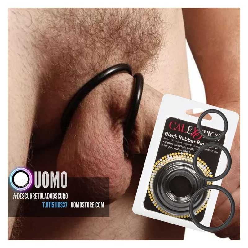 Black Rubber Ring Set de Calexotics en Anillos | Uomo Store Black Rubber Ring Set de Calexotics en Anillos | Uomo Store